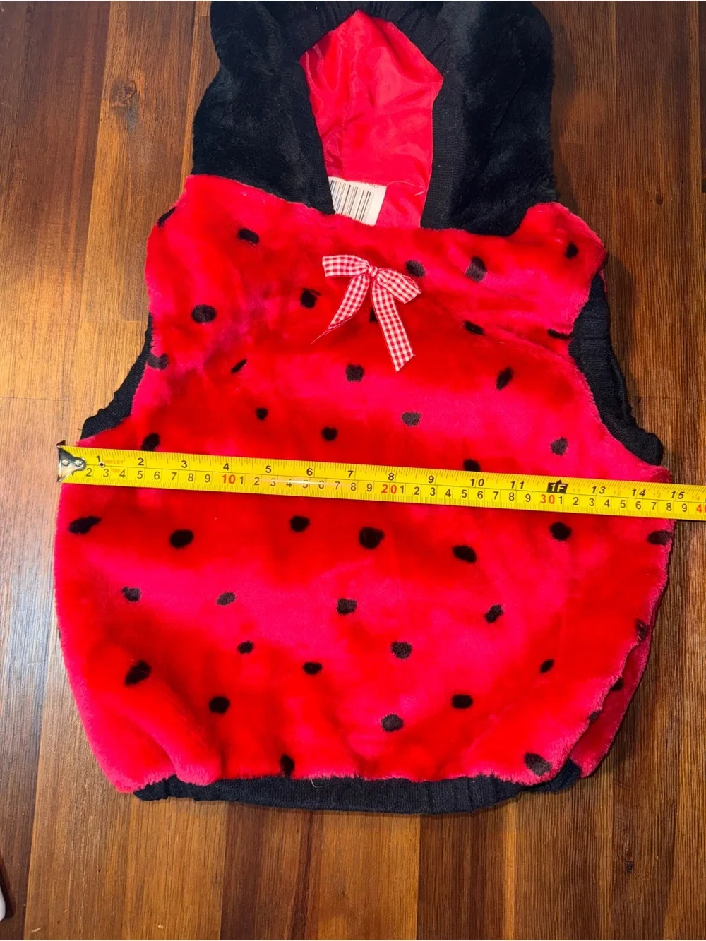 Toddler 24 Months Plush Ladybug Halloween Costume With Hood & Antennas